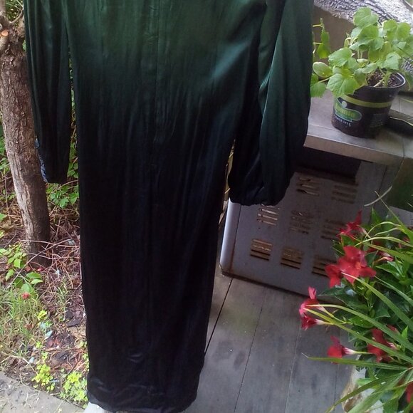 Young, Fabulous & Broke Deep Ombre Jade Green Silk Maxi Dress M NWT - Picture 11 of 11